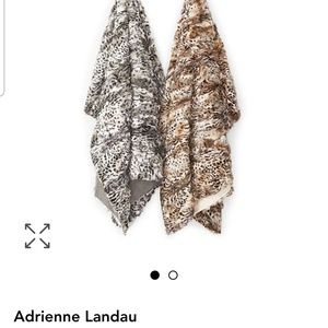 Adrienne Landau Leopard Print Rabbit Fur Throw